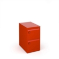 Steel 2 drawer executive filing cabinet 711mm high - red