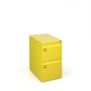 Steel 2 drawer executive filing cabinet 711mm high - yellow