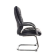 Derby high back visitors chair - black faux leather