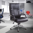Derby high back executive chair - black faux leather