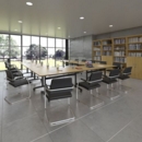 Rectangular deluxe fliptop meeting table with white frame 1400mm x 800mm - oak