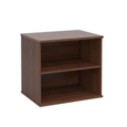 Deluxe desk high bookcase 600mm deep - walnut