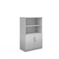 Deluxe combination unit with open top 1600mm high with 3 shelves - white