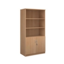 Deluxe combination unit with open top 2000mm high with 4 shelves - beech
