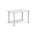 Rectangular white radial leg meeting table 1200mm x 800mm - white