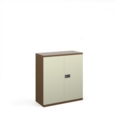 Steel contract cupboard with 1 shelf 1000mm high - coffee/cream