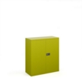 Steel contract cupboard with 1 shelf 1000mm high - green