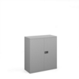 Steel contract cupboard with 1 shelf 1000mm high - silver
