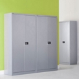 Steel contract cupboard with 1 shelf 1000mm high - silver
