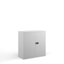 Steel contract cupboard with 1 shelf 1000mm high - white