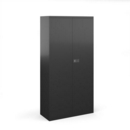 Steel contract cupboard with 3 shelves 1806mm high - black