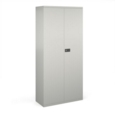 Steel contract cupboard with 4 shelves 1968mm high - goose grey