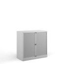 Bisley systems storage low tambour cupboard 1000mm high - white