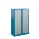 Bisley systems storage medium tambour cupboard 1570mm high - blue