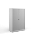 Bisley systems storage medium tambour cupboard 1570mm high - white