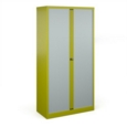 Bisley systems storage high tambour cupboard 1970mm high - green