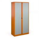 Bisley systems storage high tambour cupboard 1970mm high - orange