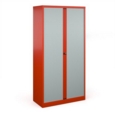 Bisley systems storage high tambour cupboard 1970mm high - red