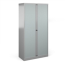 Bisley systems storage high tambour cupboard 1970mm high - silver