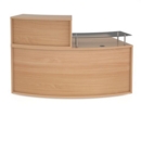 Denver medium curved complete reception unit - beech