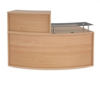 Denver medium curved complete reception unit - beech