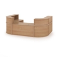 Denver extra large U-shaped complete reception unit - beech