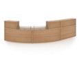 Denver extra large curved complete reception unit - beech