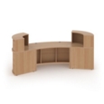 Denver large curved complete reception unit - beech