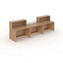 Denver large straight complete reception unit - beech