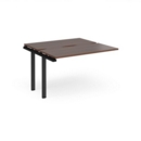 Adapt add on unit single 1200mm x 1200mm - black frame and walnut top
