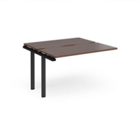 Adapt add on unit single 1200mm x 1200mm - black frame and walnut top
