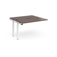Adapt add on units back to back 1200mm x 1200mm - white frame and walnut top