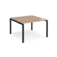 Adapt starter units back to back 1200mm x 1200mm - black frame and beech top