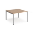 Adapt starter units back to back 1200mm x 1200mm - silver frame and beech top