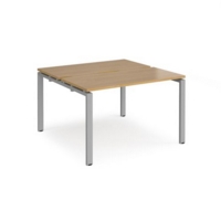 Adapt starter units back to back 1200mm x 1200mm - silver frame and oak top