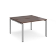 Adapt starter units back to back 1200mm x 1200mm - silver frame and walnut top