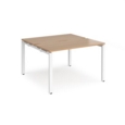 Adapt starter units back to back 1200mm x 1200mm - white frame and beech top