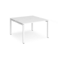 Adapt back to back desks 1200mm x 1200mm - white frame and white top