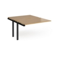 Adapt add on unit single 1200mm x 1600mm - black frame and oak top