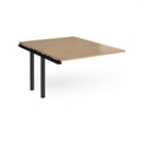Adapt add on unit single 1200mm x 1600mm - black frame and oak top