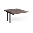 Adapt add on unit single 1200mm x 1600mm - black frame and walnut top