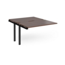 Adapt add on unit single 1200mm x 1600mm - black frame and walnut top