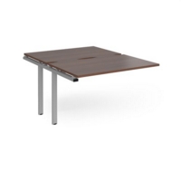 Adapt add on units back to back 1200mm x 1600mm - silver frame and walnut top