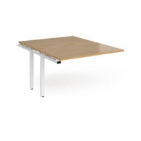 Adapt add on units back to back 1200mm x 1600mm - white frame and oak top
