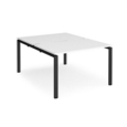 Adapt back to back desks 1200mm x 1600mm - black frame and white top