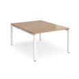 Adapt starter units back to back 1200mm x 1600mm - white frame and beech top