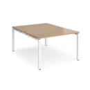 Adapt starter units back to back 1200mm x 1600mm - white frame and beech top