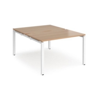 Adapt starter units back to back 1200mm x 1600mm - white frame and beech top