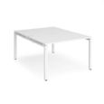 Adapt back to back desks 1200mm x 1600mm - white frame and white top