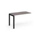 Adapt add on unit single 1200mm x 600mm - black frame and grey oak top